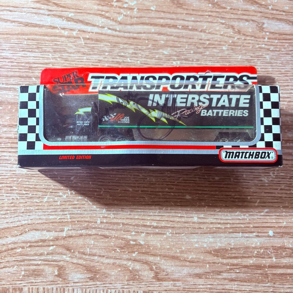 1992 Matchbox Super Star Transporters Dale Jarrett Interstate Batteries Autograp
